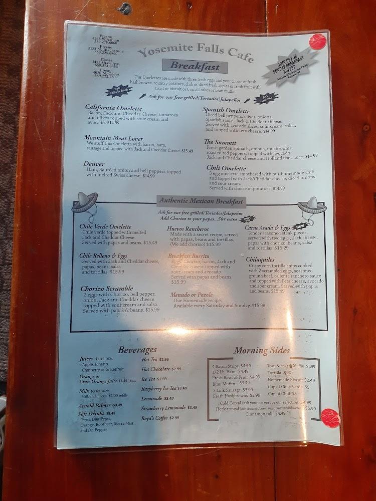 Yosemite Falls Cafe - Shaw Menu image 4